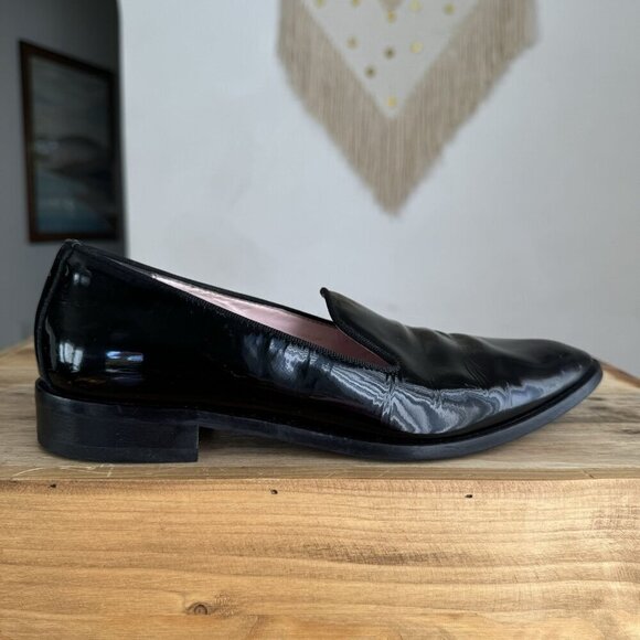 Everlane The E2 Smoking Black Patent Leather Classic Preppy Evening Loafer - Picture 6 of 15